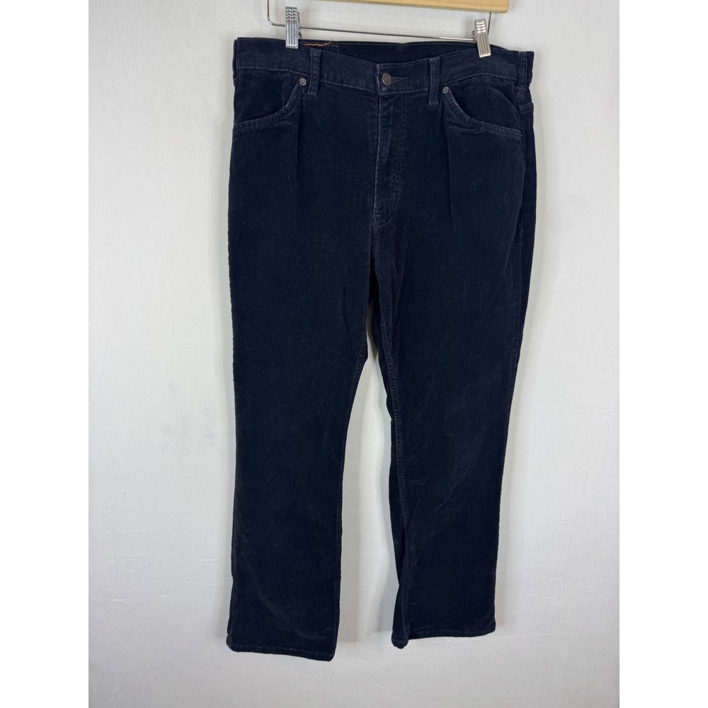 Levi Strauss & Co Mens Black Corduroy Orange Tab Pants 59802-6258 32x30